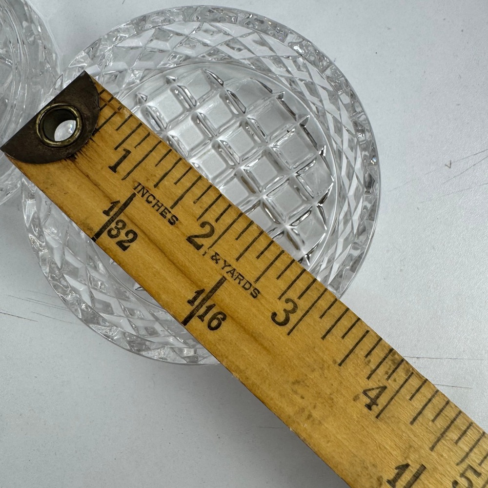 Vtg Bohemia Crystal Round Trinket Box 24% Lead Crystal Czech Republic - Picture 5 of 8